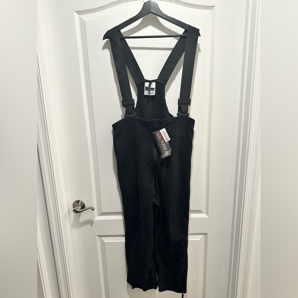 DSCP Peckham POLARTEC Black Fleece Overalls Side Zippers, Medium Short / Regular
